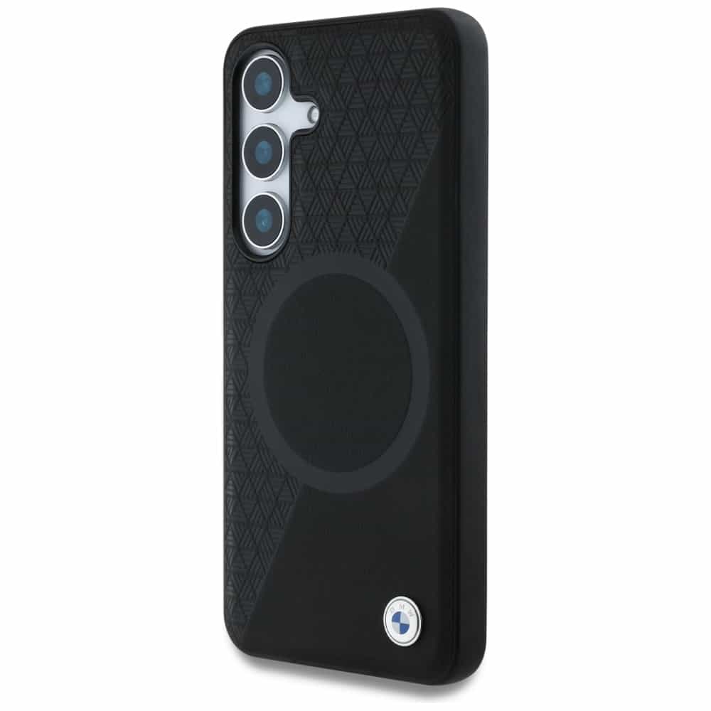 BMW Leather Half Textured MagSafe - θήκη για Samsung Galaxy S25 - Μαύρο - Image 2