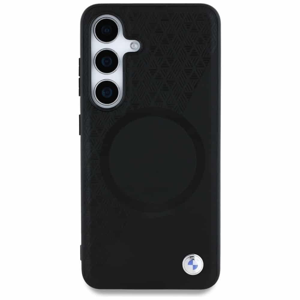 BMW Leather Half Textured MagSafe - θήκη για Samsung Galaxy S25 - Μαύρο - Image 3