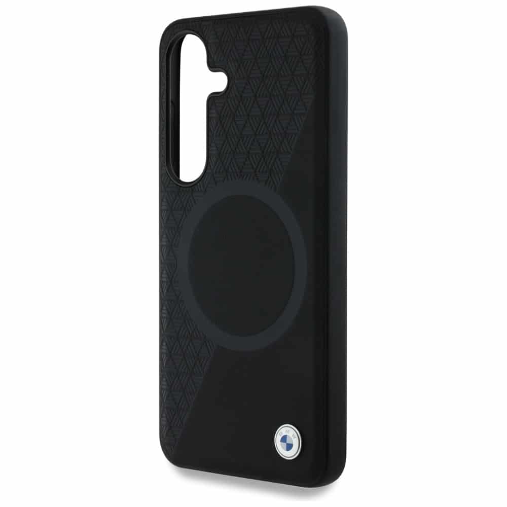 BMW Leather Half Textured MagSafe - θήκη για Samsung Galaxy S25 - Μαύρο - Image 6
