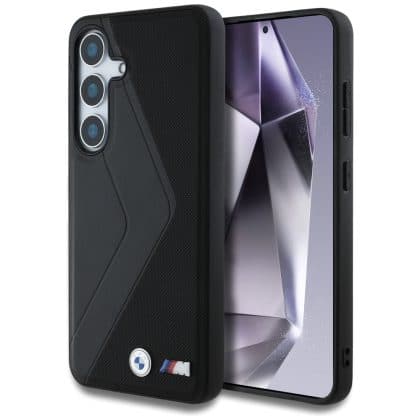 BMW Leather Oversized Stripes MagSafe - θήκη για Samsung Galaxy S25 - Μαύρο