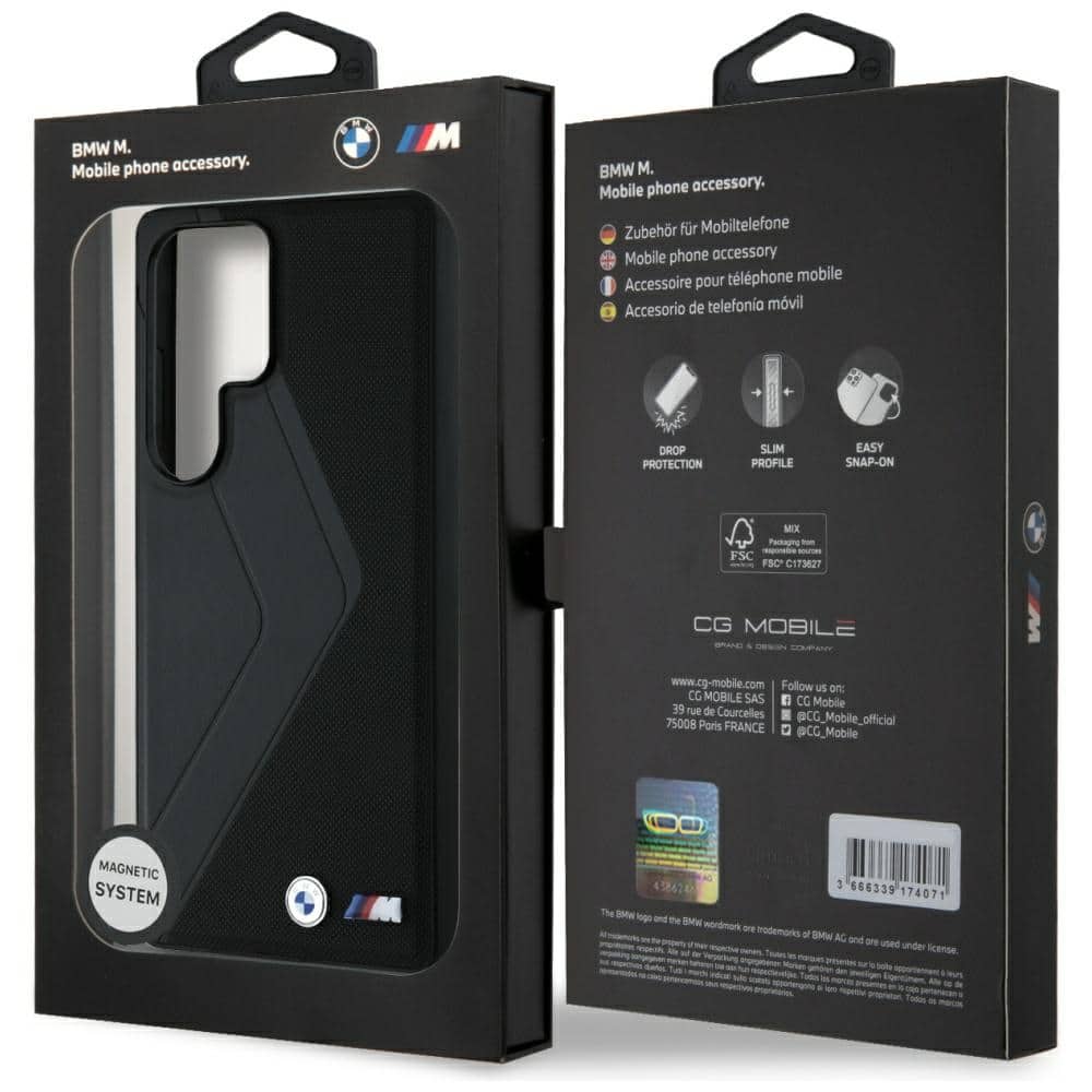 BMW Leather Oversized Stripes MagSafe - θήκη για Samsung Galaxy S25 Ultra - Μαύρο - Image 8