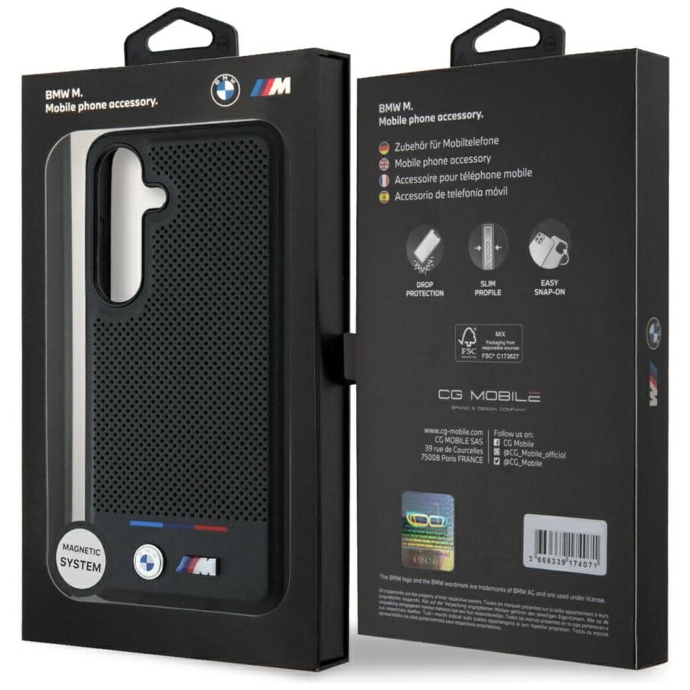BMW Leather Tricolor Stripe MagSafe - θήκη για Samsung Galaxy S25 - Μαύρο - Image 8