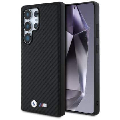 BMW Leather Carbon MagSafe - Samsung Galaxy S25 Ultra - Μαύρο