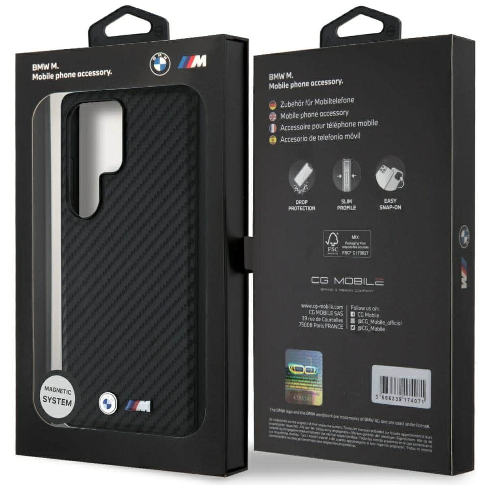 BMW Leather Carbon MagSafe - Samsung Galaxy S25 Ultra - Μαύρο - Image 8