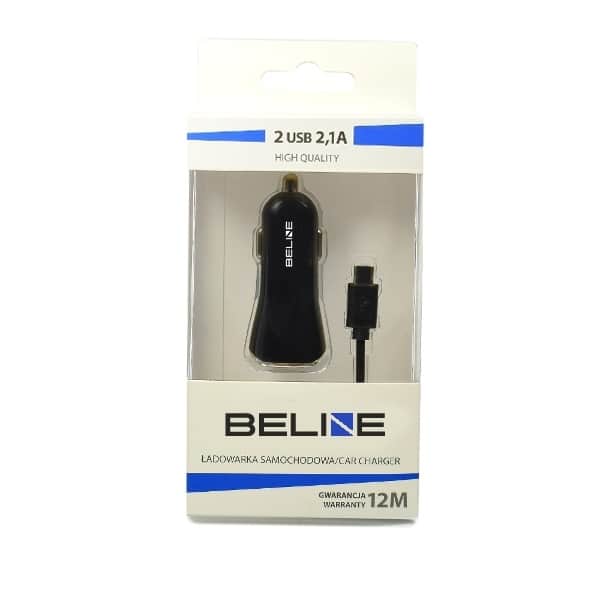 Beline φορτιστής αυτοκινήτου 2xUSB + USB-C 2,1A μαύρος - Image 2