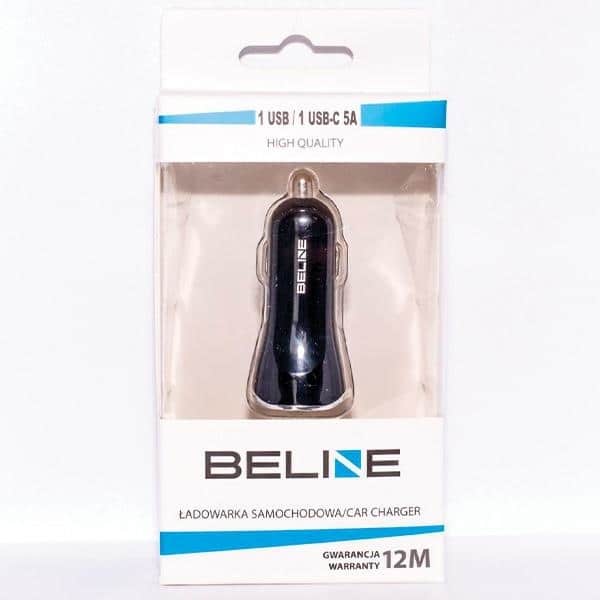 Beline φορτιστής αυτοκινήτου 1xUSB και 1xUSB-C 5A 30W μαύρος - Image 2