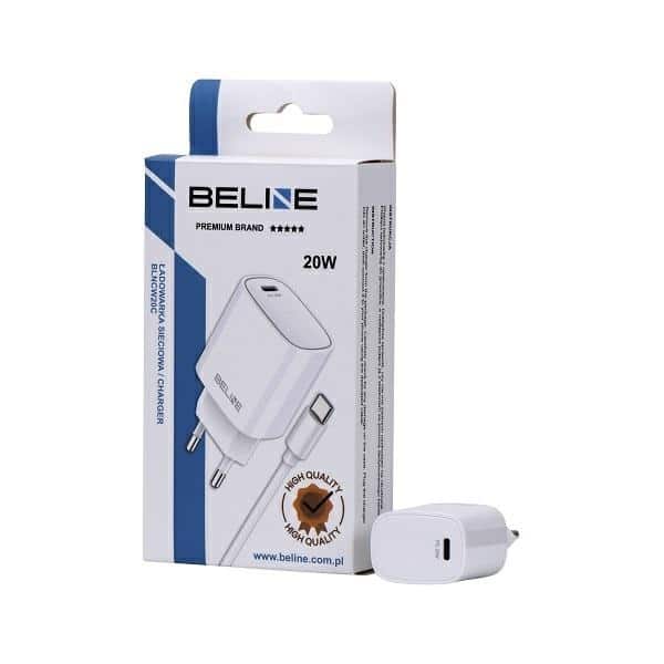 Beline φορτιστής δικτύου 1x USB-C 20W + καλώδιο USB-C λευκό - Image 3