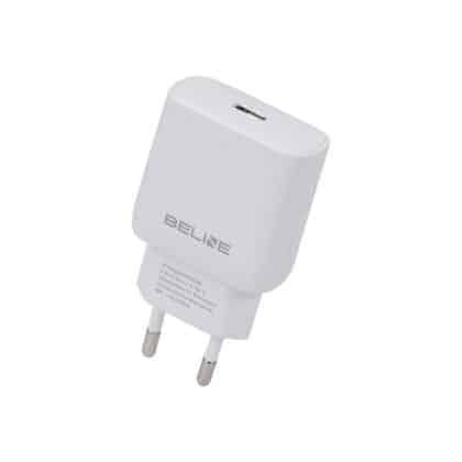 Beline φορτιστής δικτύου 1x USB-C 25W λευκός (μόνο κεφαλή) PD 3.0 BLNCW25 GaN