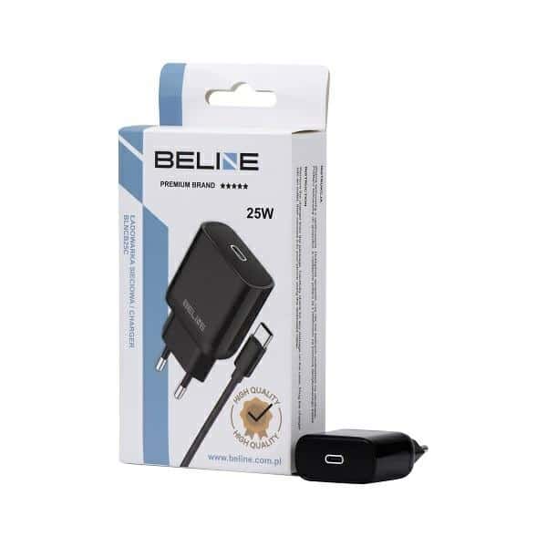Beline φορτιστής δικτύου 1x USB-C 25W + καλώδιο USB-C μαύρο PD 3.0 BLNCB25C GaN - Image 3