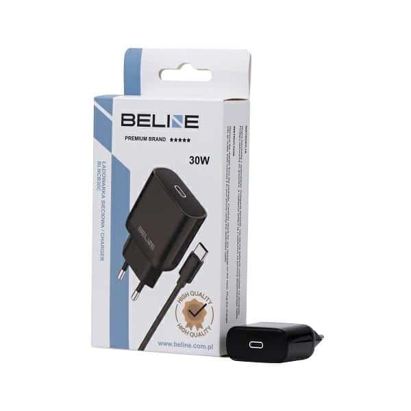 Beline φορτιστής δικτύου 1x USB-C 30W + καλώδιο USB-C μαύρο PD 3.0 BLNCB30C GaN - Image 3