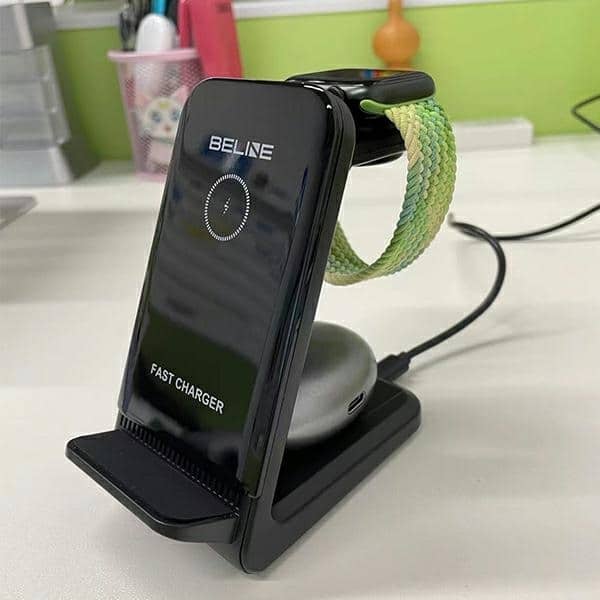 Beline ασύρματη φόρτιση 3 σε 1 για Apple/Samsung BLNWCB01 μαύρη - Image 6