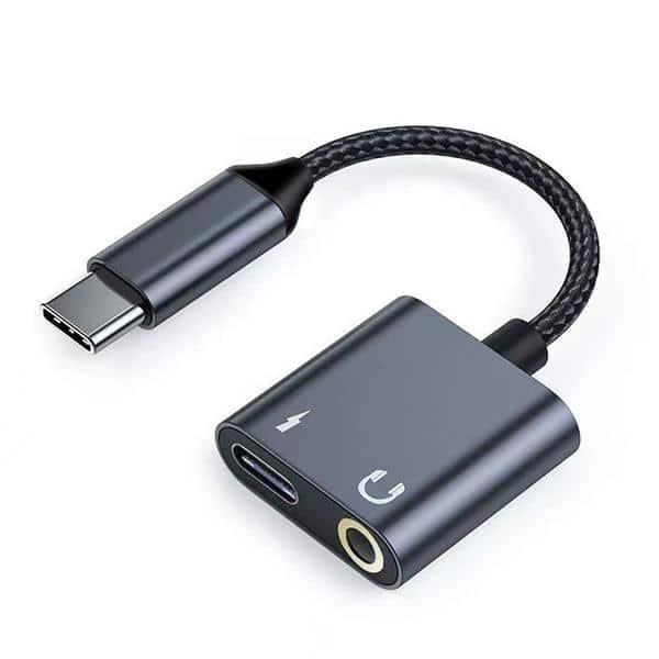 Beline αντάπτορας διαχωρισμού USB-C σε USB-C/Jack 3,5mm 60W μαύρος - Image 2