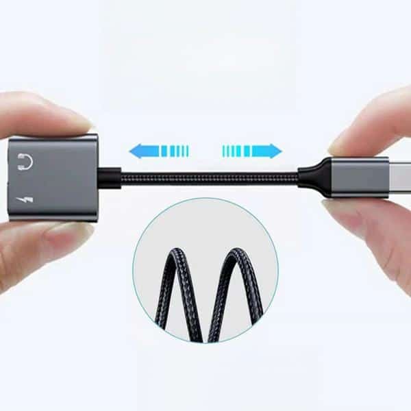 Beline αντάπτορας διαχωρισμού USB-C σε USB-C/Jack 3,5mm 60W μαύρος - Image 3
