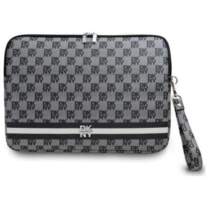 DKNY Θήκη DKCS14PVSHLK 14" με σχέδιο καρό και εκτυπωμένες ρίγες μαύρο