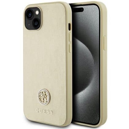 Guess Strass Metal Logo - θήκη για Apple iPhone 15 Plus - Χρυσό