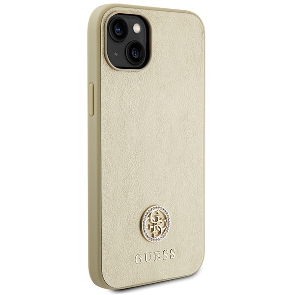 Guess Strass Metal Logo - θήκη για Apple iPhone 15 Plus - Χρυσό - Image 4