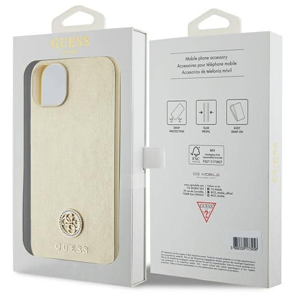 Guess Strass Metal Logo - θήκη για Apple iPhone 15 Plus - Χρυσό - Image 8