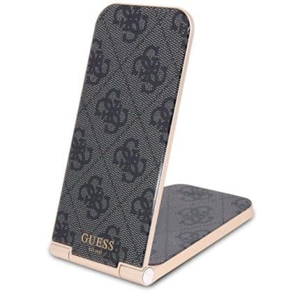 Guess składana ład. indukcyjna 2w1 GUDCFAL4PEGK 15W μαύρο/black 4G Pattern MagSafe