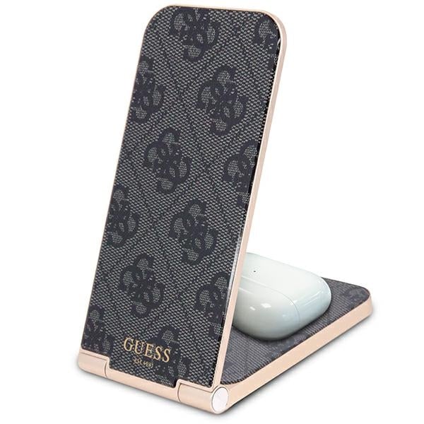 Guess składana ład. indukcyjna 2w1 GUDCFAL4PEGK 15W μαύρο/black 4G Pattern MagSafe - Image 6