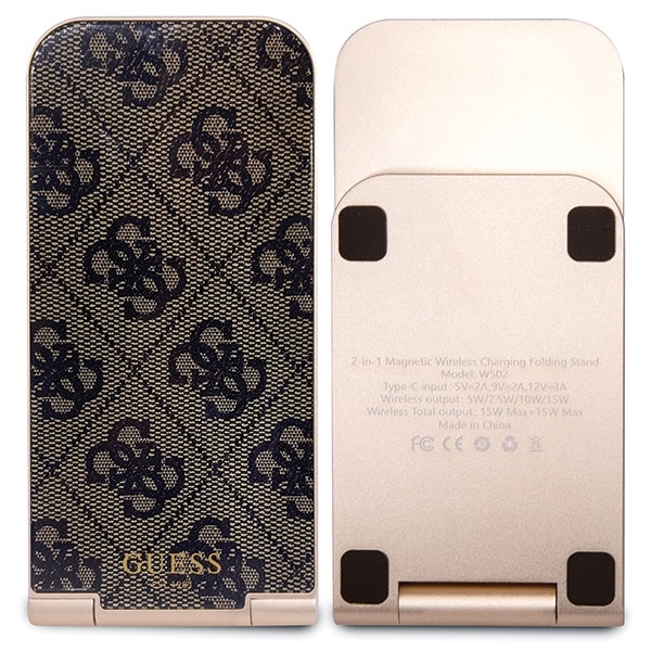 Guess ασύρματος φορτιστής MagSafe GUDCFAL4PEGW 15W καφέ/brown 4G Pattern MagSafe - Image 4