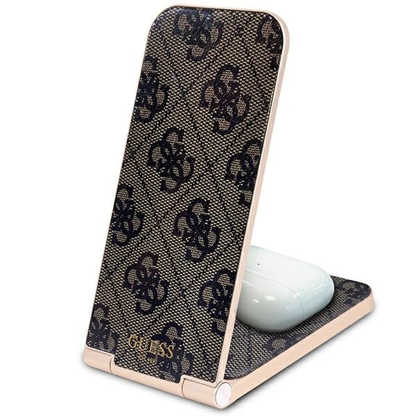 Guess ασύρματος φορτιστής MagSafe GUDCFAL4PEGW 15W καφέ/brown 4G Pattern MagSafe - Image 6