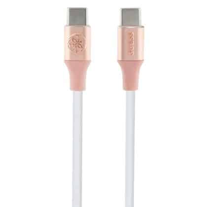 Guess GUCCLALRGDP kabel USB-C - USB-C 1.5m Fast Charging ροζ/pink Ebossed Logo