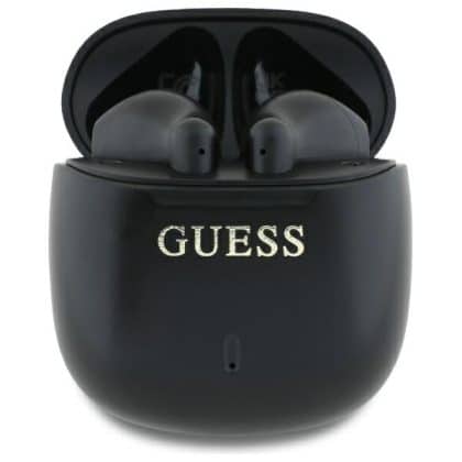 Guess słuchawki Bluetooth GUTWSJ14ESGK TWS + stacja dokująca μαύρο/black Printed Classic Logo