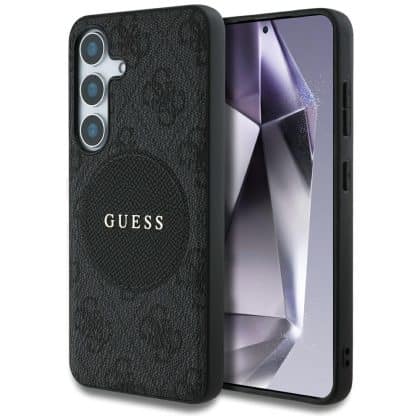 Guess Round Patch Classic Logo MagSafe - θήκη για Samsung Galaxy S25+ - Μαύρο