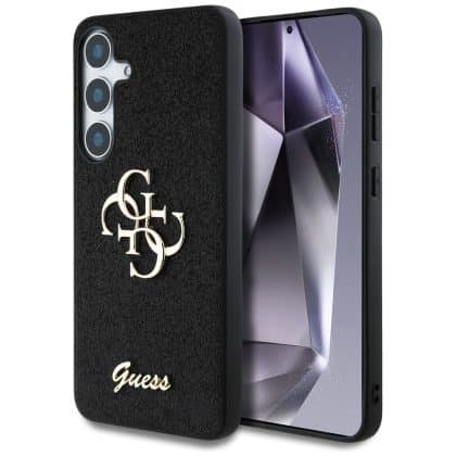 Guess Glitter Fixed Big - θήκη για Samsung Galaxy S25 - Μαύρο