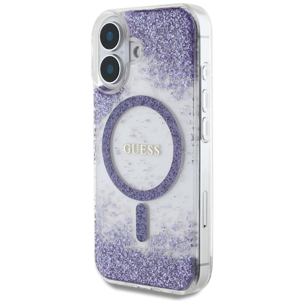 Guess - Resin Bottom Glitter - Apple iPhone 16 - Μωβ - Image 2