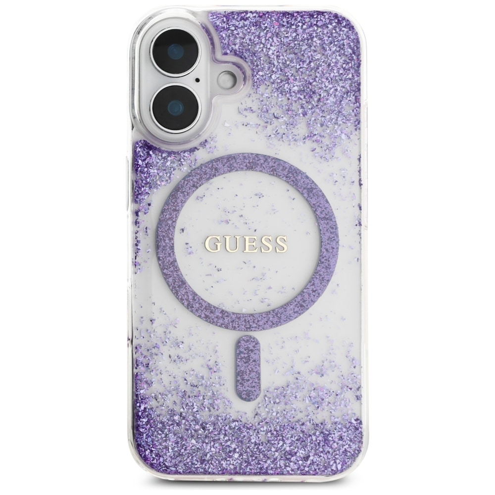 Guess - Resin Bottom Glitter - Apple iPhone 16 - Μωβ - Image 3