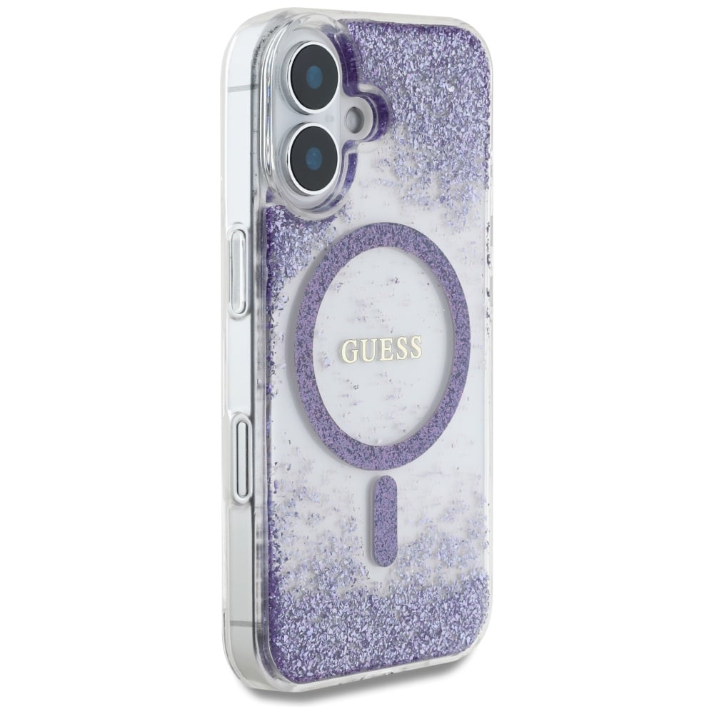 Guess - Resin Bottom Glitter - Apple iPhone 16 - Μωβ - Image 4