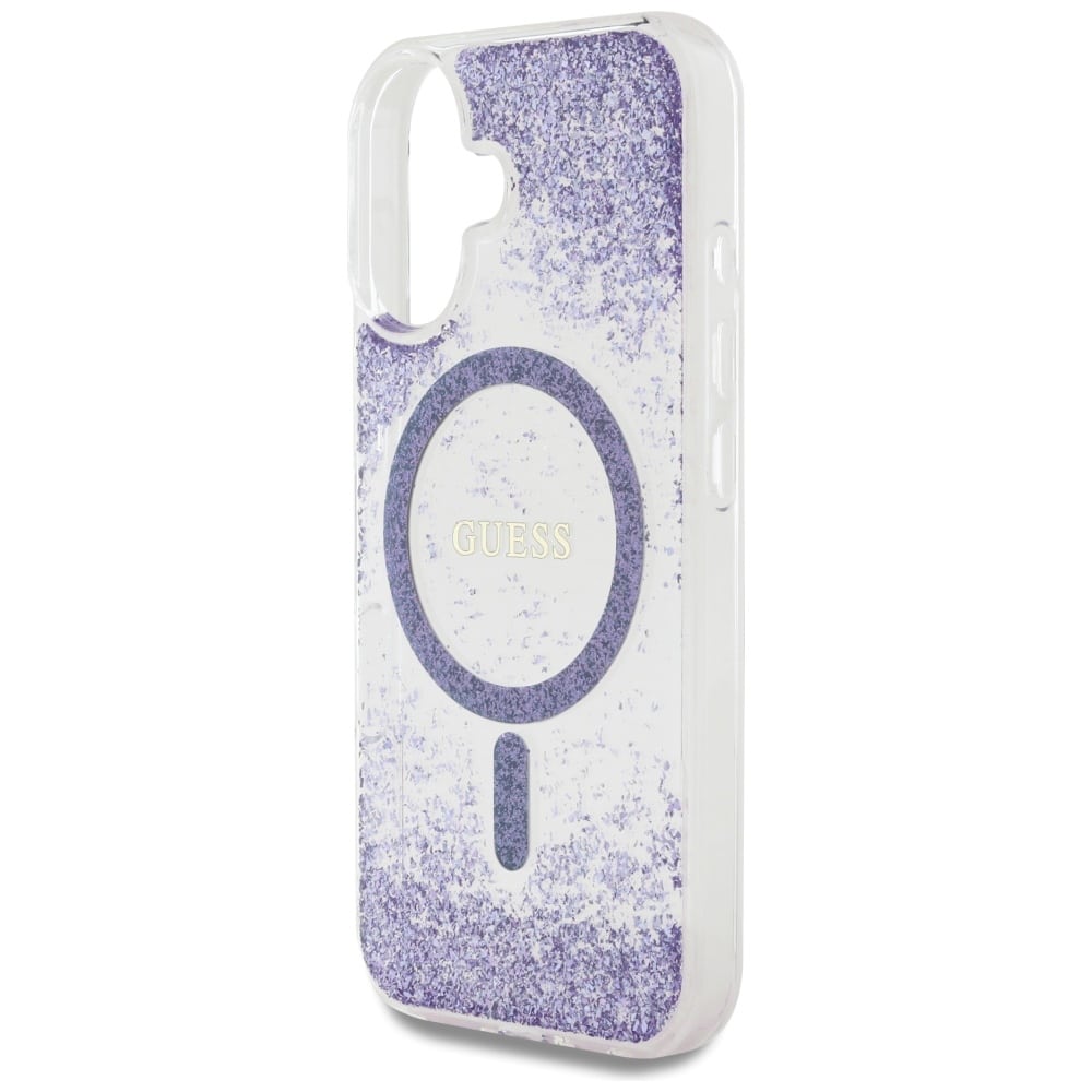 Guess - Resin Bottom Glitter - Apple iPhone 16 - Μωβ - Image 6