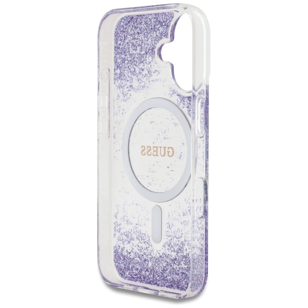 Guess - Resin Bottom Glitter - Apple iPhone 16 - Μωβ - Image 7