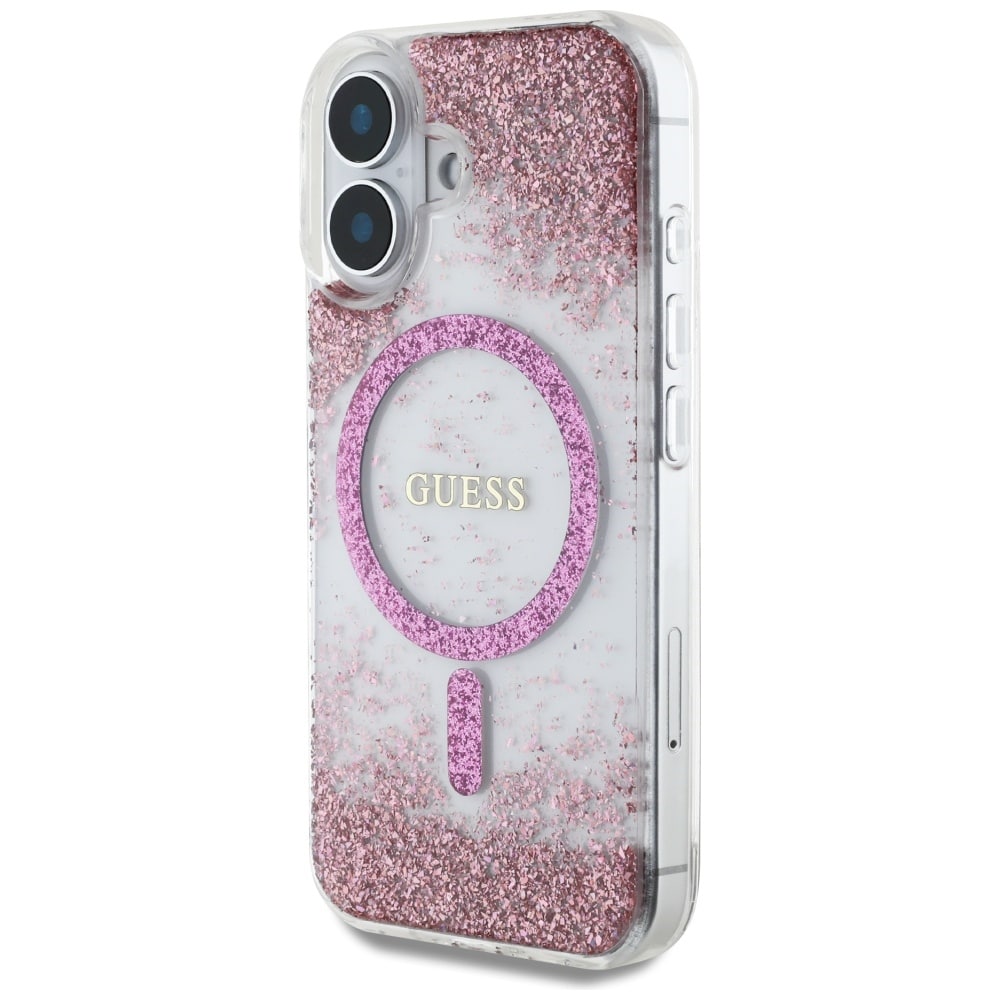 Guess - Resin Bottom Glitter - Apple iPhone 16 - Ροζ - Image 2