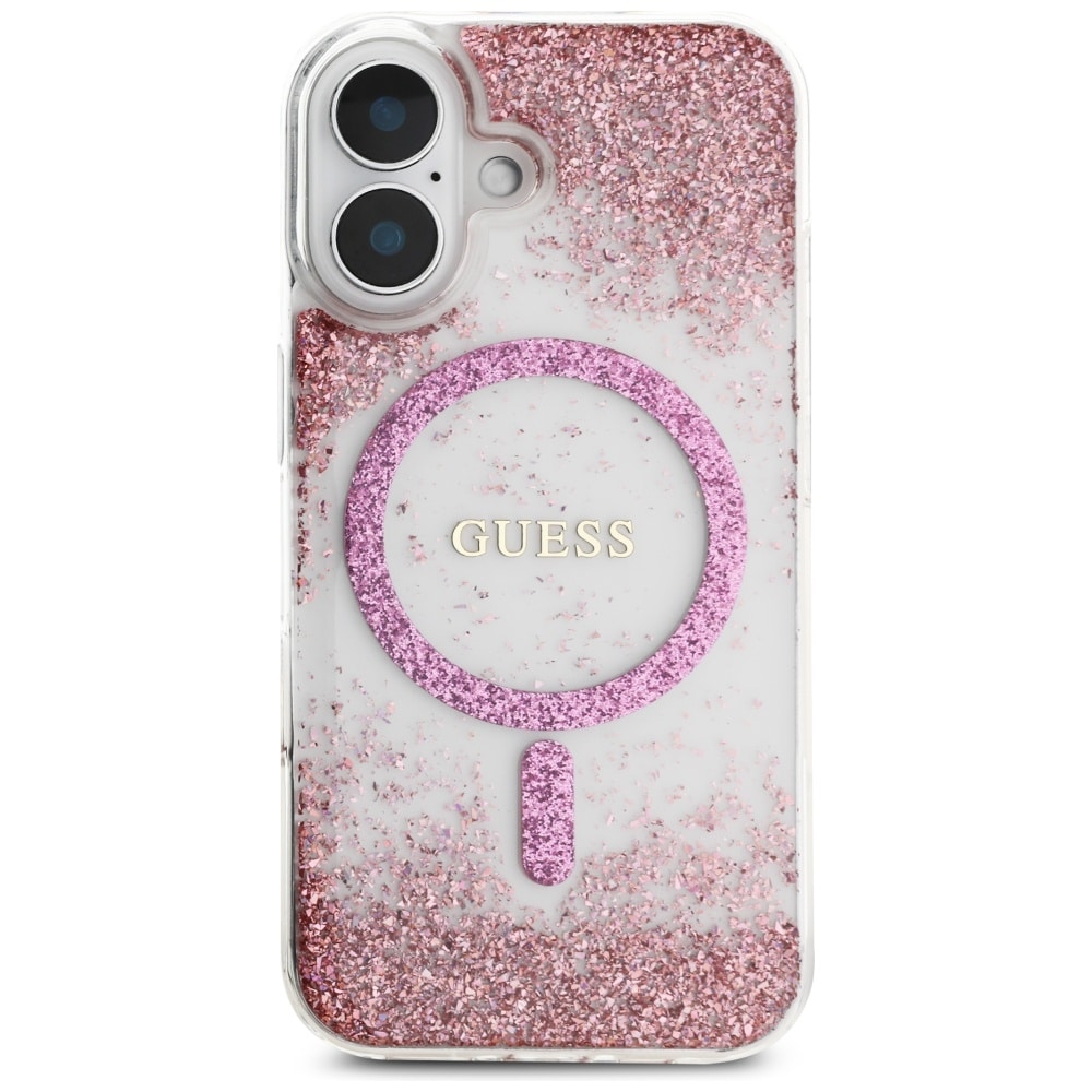Guess - Resin Bottom Glitter - Apple iPhone 16 - Ροζ - Image 3