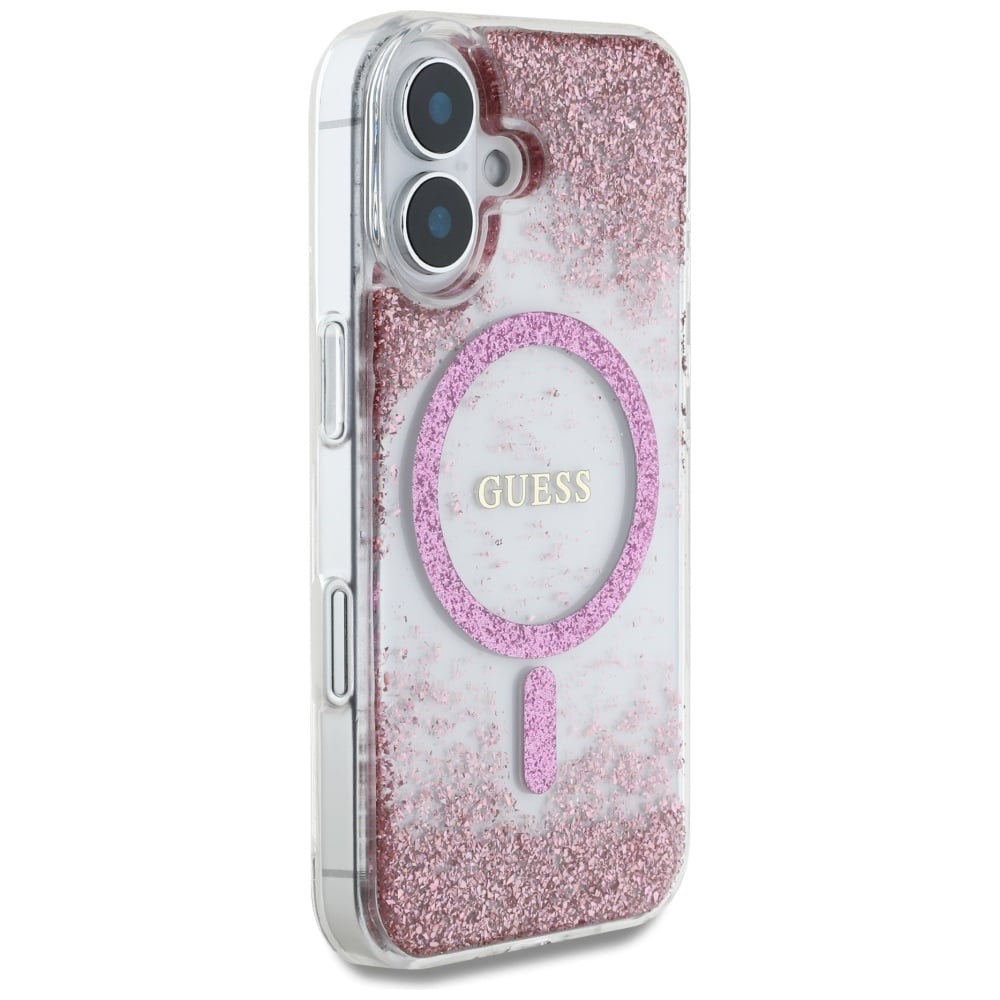 Guess - Resin Bottom Glitter - Apple iPhone 16 - Ροζ - Image 4