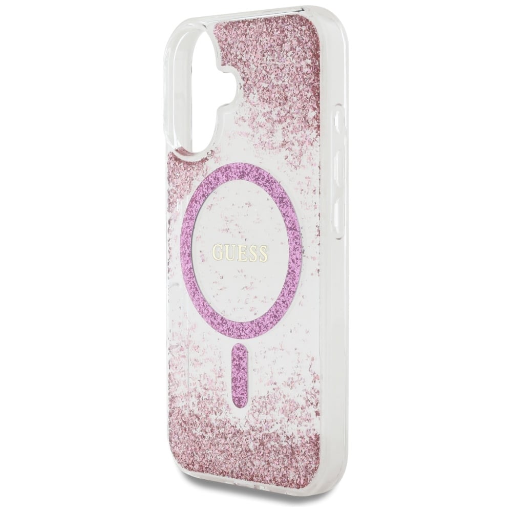 Guess - Resin Bottom Glitter - Apple iPhone 16 - Ροζ - Image 6