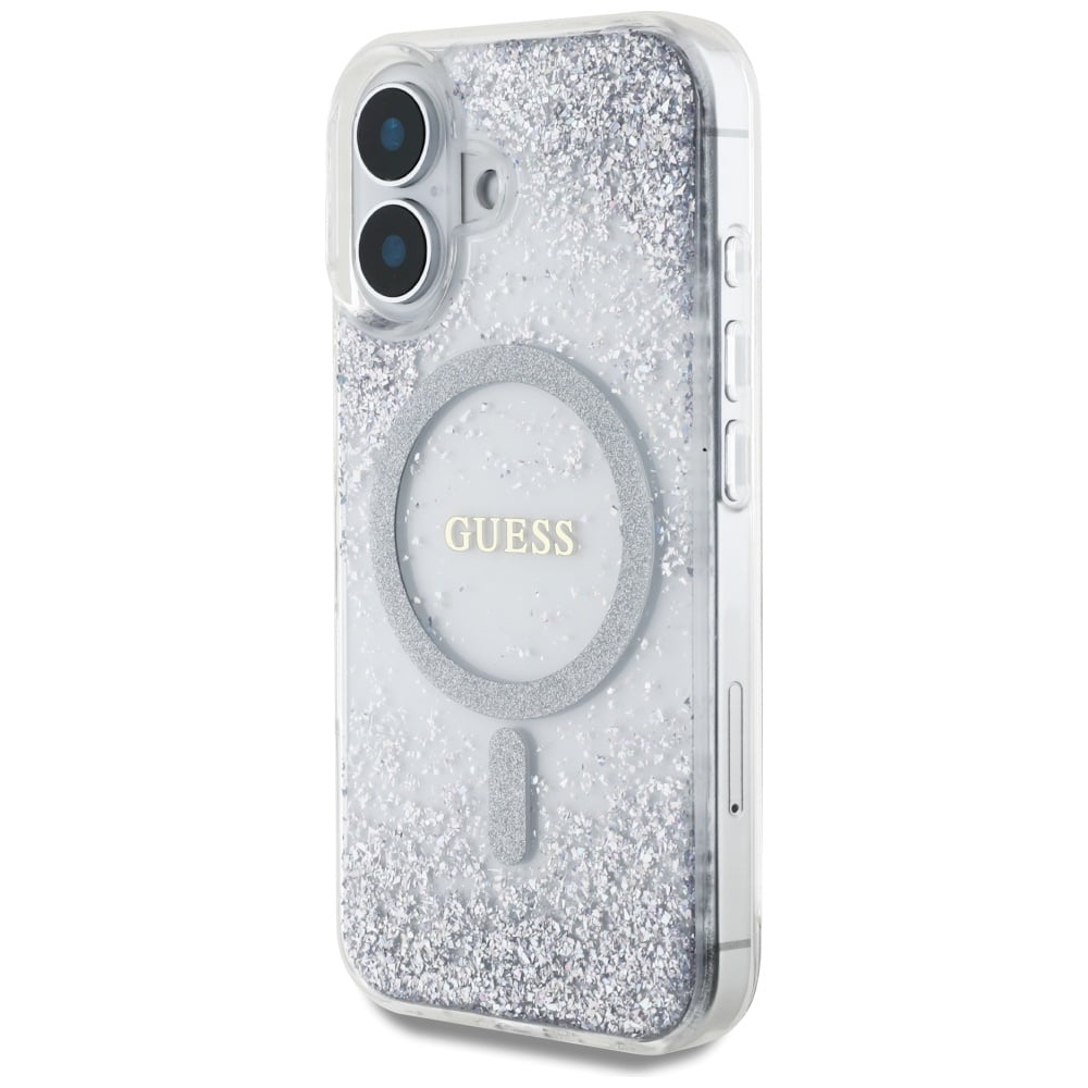 Guess Resin Bottom Glitter - θήκη για Apple iPhone 16 - Διάφανο - Image 2