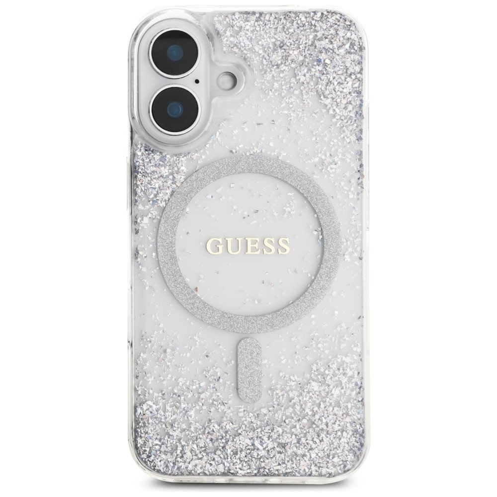 Guess Resin Bottom Glitter - θήκη για Apple iPhone 16 - Διάφανο - Image 3