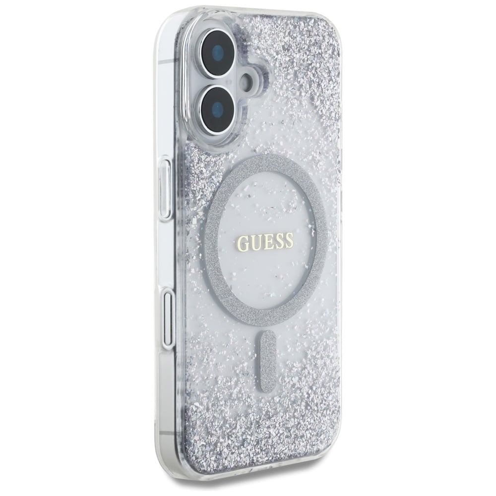 Guess Resin Bottom Glitter - θήκη για Apple iPhone 16 - Διάφανο - Image 4