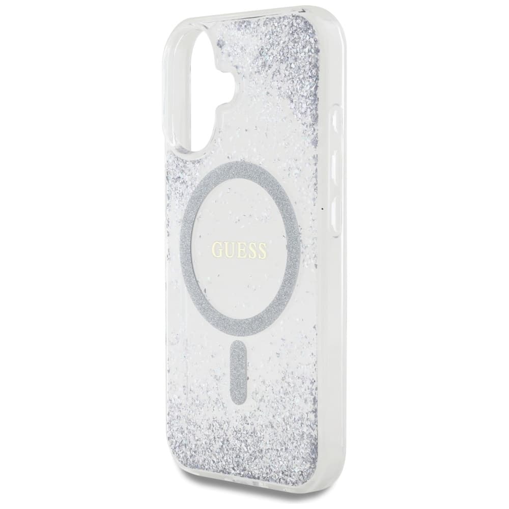 Guess Resin Bottom Glitter - θήκη για Apple iPhone 16 - Διάφανο - Image 6