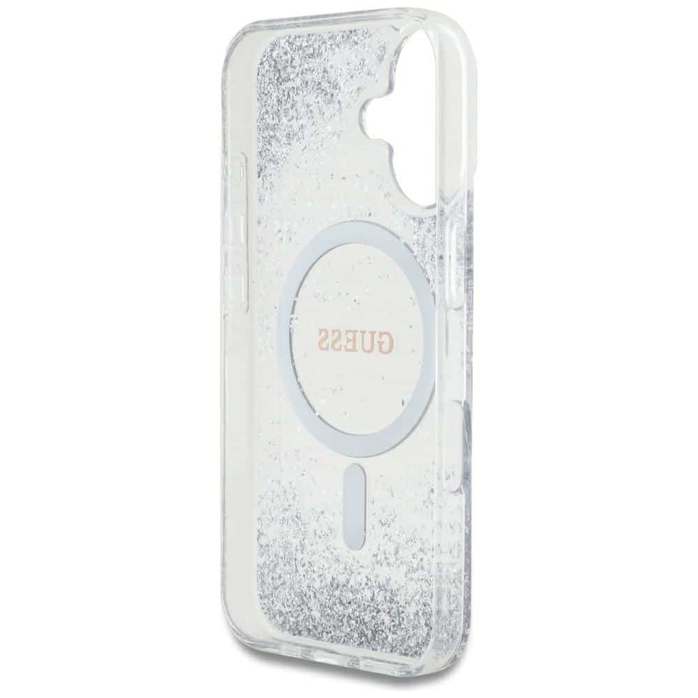 Guess Resin Bottom Glitter - θήκη για Apple iPhone 16 - Διάφανο - Image 7