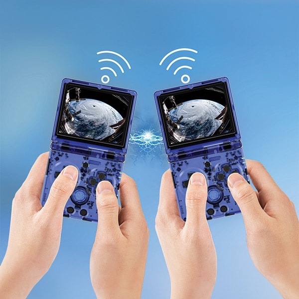 Anbernic κονσόλα RG35XXSP διαφανές μπλε (emulator) - Image 4