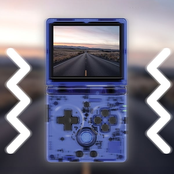Anbernic κονσόλα RG35XXSP διαφανές μπλε (emulator) - Image 7