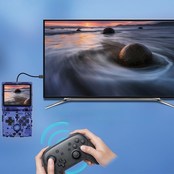 Anbernic κονσόλα RG35XXSP διαφανές μπλε (emulator) - Image 9