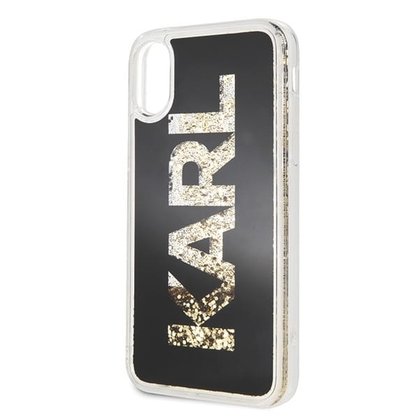 Karl Lagerfeld Karl logo Glitter - Apple iPhone XS - Μαύρο - Image 3