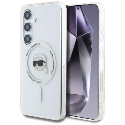 Karl Lagerfeld Karl Head Printed Logo MagSafe - θήκη για Samsung Galaxy S25 - Λευκό