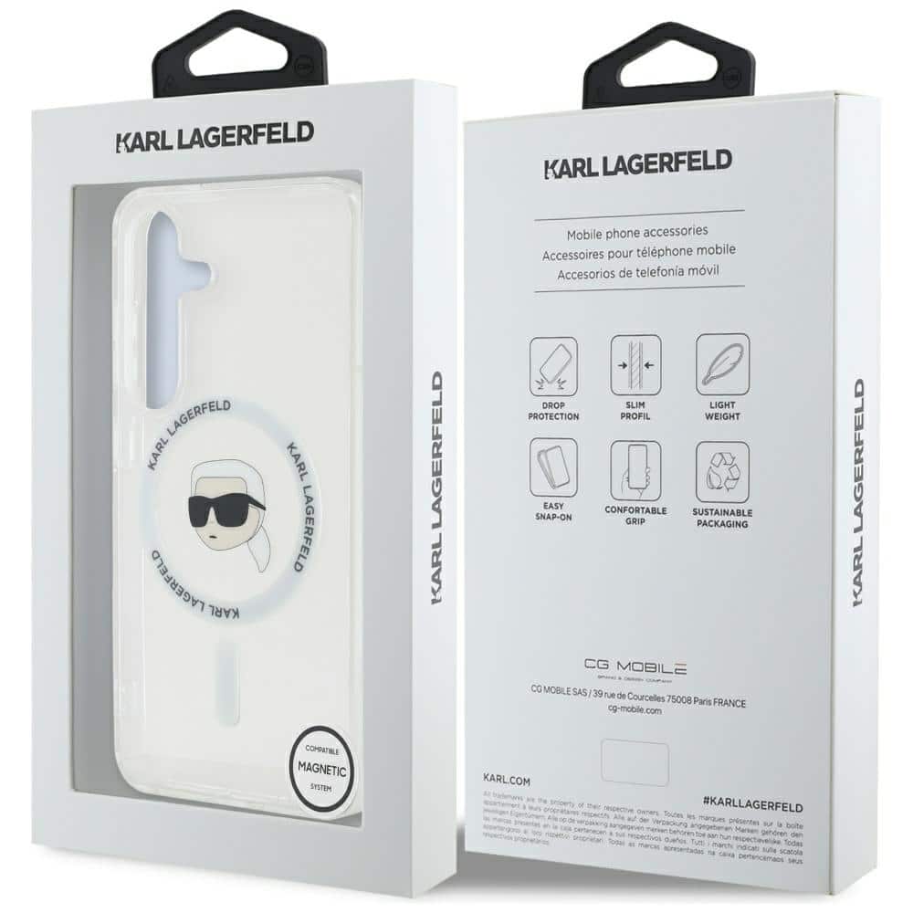 Karl Lagerfeld Karl Head Printed Logo MagSafe - θήκη για Samsung Galaxy S25 - Λευκό - Image 8