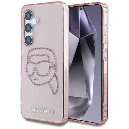 Karl Lagerfeld Rhinestones K. Head Logo - θήκη για Samsung Galaxy S25 - Ροζ